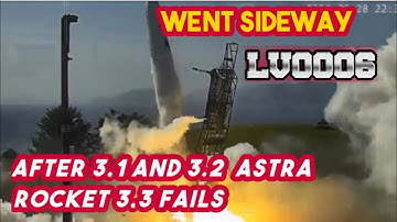 Astra Rocket 3.3 launch fails | Astra Rocket launch LV0006