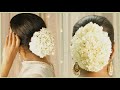 Traditional Bun Hairstyle for saree | hairstyle  with Jasmine flower  | Hairstyle for medium hair