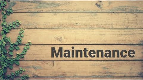 23 - Maintenance
