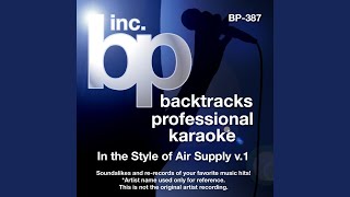 Just As I Am (Karaoke Lead Vocal Demo)[In the Style of Air Supply] - Backtrack Professional Karaoke Band