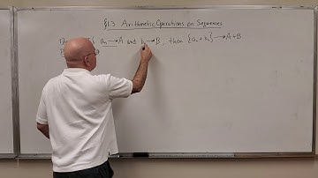 Real Analysis I (lec.1.3.A) Arithmetic Operations on Sequences