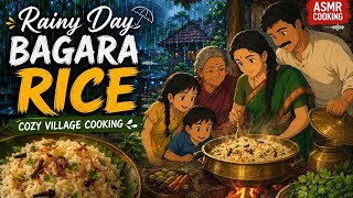 BAGARA RICE 🍚 / Cozy Village Cooking 🔪 /  Hyderabadi Bagara Rice 🌾