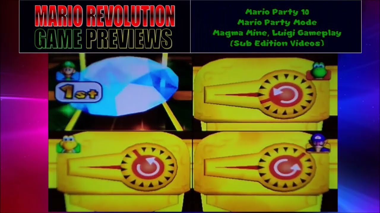 ChrisVortexx98 Game Video Previews: Mario Party 9 Party Mode Magma Mine (Sub Edition) 4