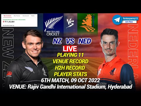 🔴LIVE NZ vs NED Dream11 Live Prediction