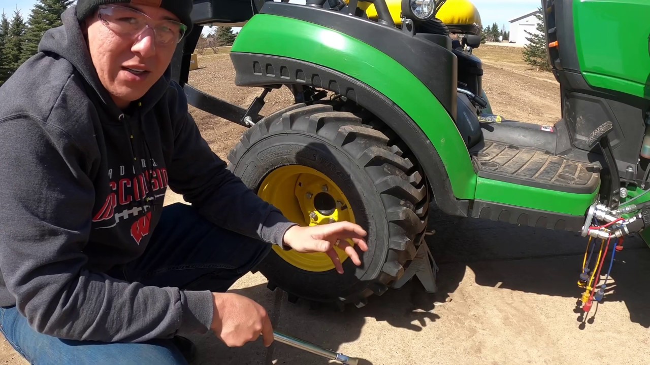 1025r 3 point hitch keeps falling! Tire removal tips! YouTube