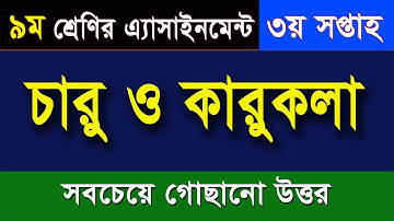 ৯ম শ্রেণির এসাইনমেন্ট-চারু ও কারুকলা II ৩য় সপ্তাহ II Arts & Crafts Assignment class 9 II 3rd Week