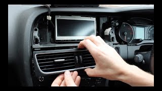 How to remove the LCD Fascia and Center Vents in an Audi A4 B8