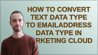 Salesforce: How to convert text data type to emailaddress data type in marketing cloud
