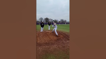 What Do You See?? College Pitcher Slow Motion Mechanics Knuckle Curve Ball