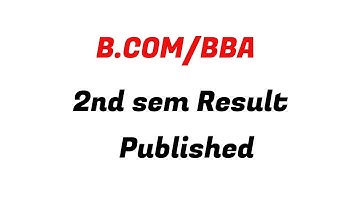 B.COM BBA Second Sem Result #calicutuniversity