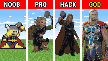 NOOB VS PRO VS HACKER Minecraft Pixel art✨THOR ︱ Love and Thunder