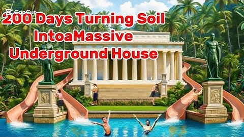 200Days Turning Soil into aMassive Underground House a Hidden SpiralWaterSlide ​@PrimitiveWildBuild