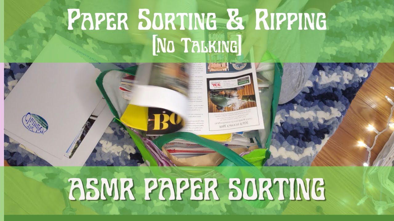 ASMR Sorting Through Papers - No Talking - YouTube