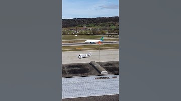 Aer Lingus takeoff on runway 28 at ZRH, Switzerland. #shorts