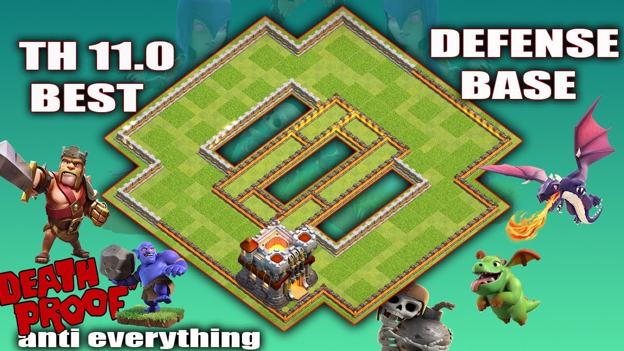 TH 11 Legend Strongest Trophy & Defense Base 2018 With Win Reply Proof / Anti 1 Star / Anti 2 Star