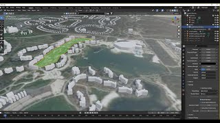 Blunder through Blender: QGIS to Blender GIS Disney VIllage Nature