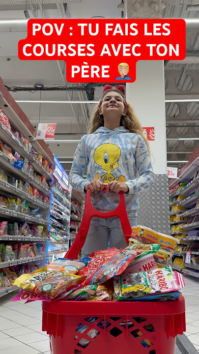 POV : TU FAIS LES COURSES AVEC TON PÈRE 🤦🏼‍♂️ #humour #papa #sœur #drole #sketch #course
