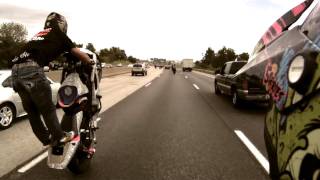 Stunt Street Bike On The Highway HD