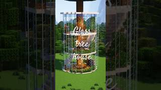 Glass tree house tutorial @rvgroup9233 #trendingshorts #minecraft #newvideo