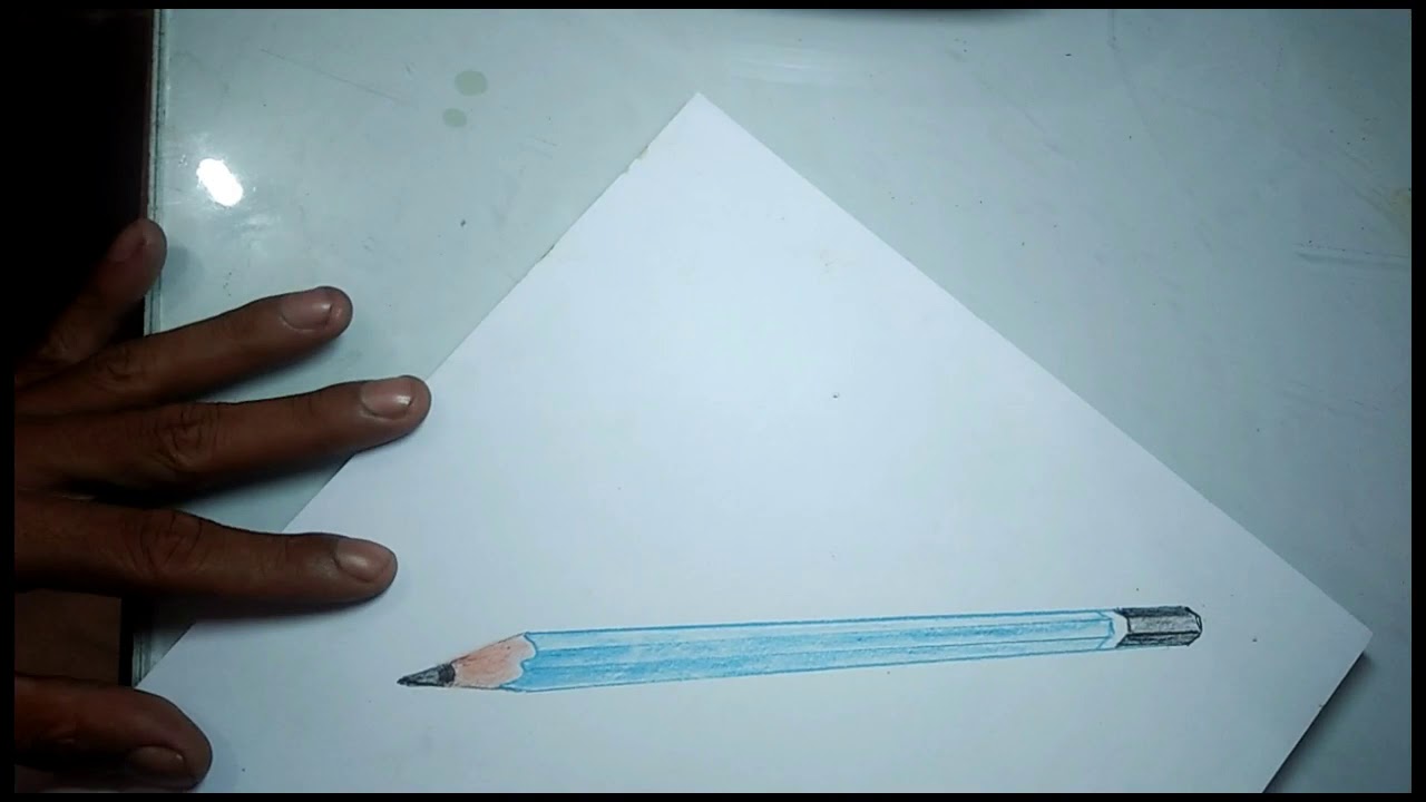 Membuat gambar Pensil 3D mengunakan Pensil Oleh 