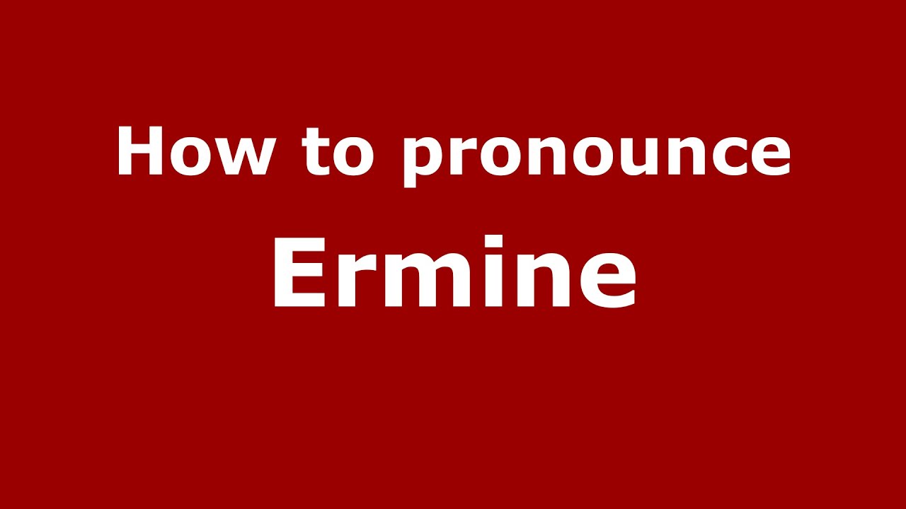 How To Pronounce Ermine American English US PronounceNames how-to-pronounce-ermine-american-english-us-pronouncenames
