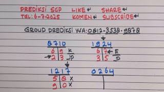 RUMUS JITU SGP KEPALA EKOR HARI INI || PREDIKSI SGP 06 JULI 2025 #BOCORAN SGP HARI INI