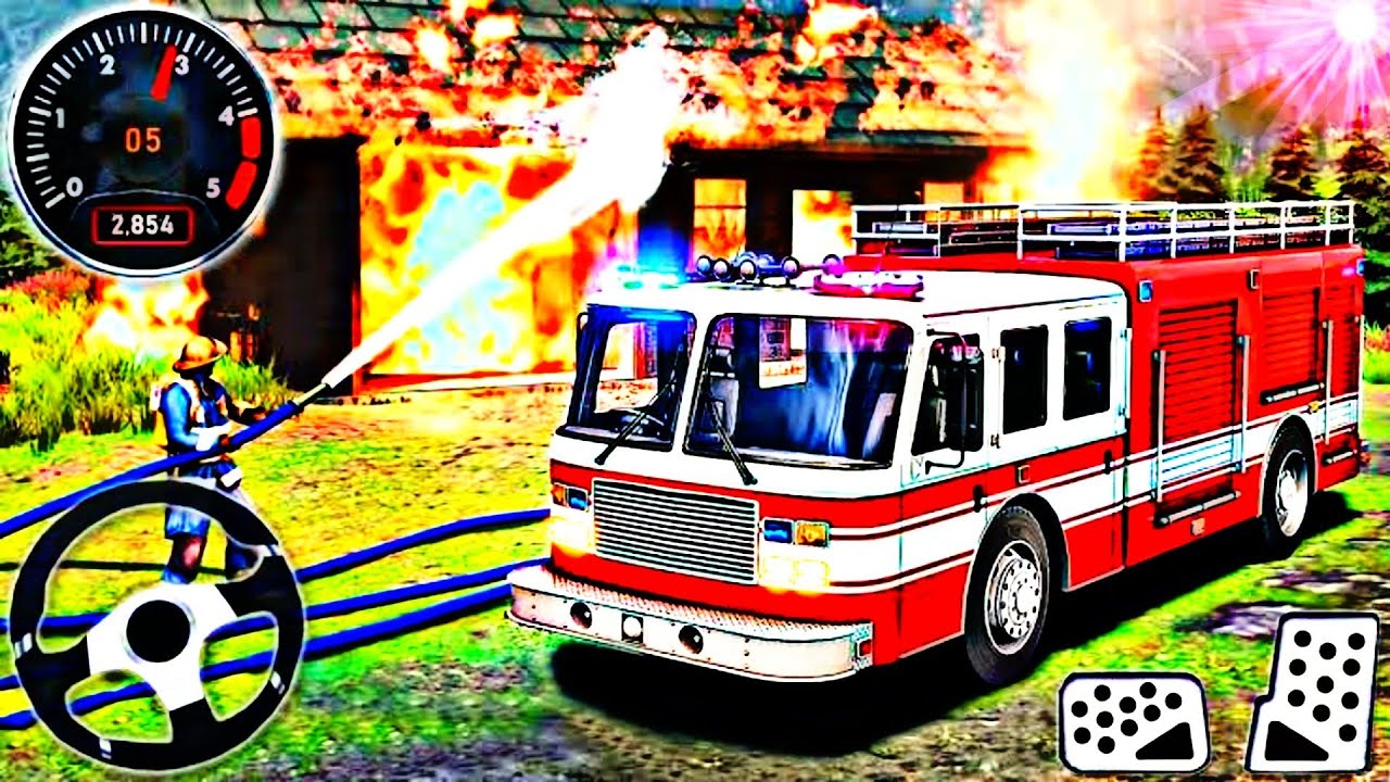 Real Fire Truck Driving Simulator 2024 || 911 Emergency Fire Fighting Fireman's 3D || Unique Games