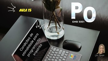 Vídeo 12 POII   PNL   Condições de otimalidade para programação monovariável irrestrita