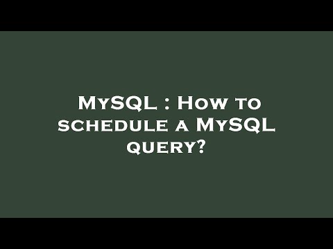MySQL : How
