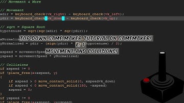 Top-Down GameMaker Tutorial! E1: Movement And Collisions!