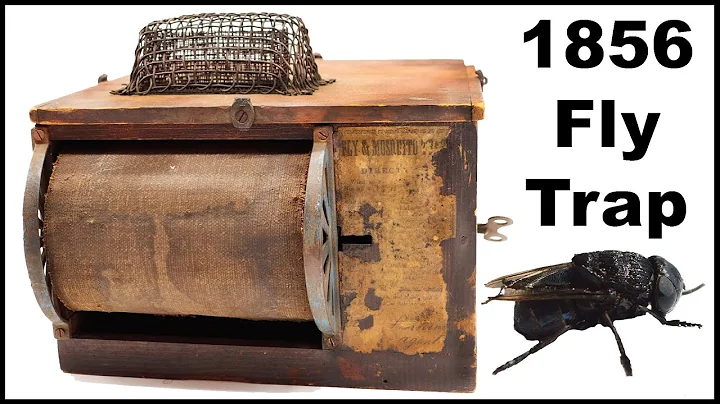 1856 Mechanical Fly Trap. Complex Mechanism for Ca...