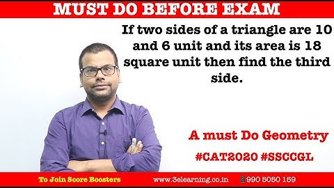 A Must Do Before Exam: Third Side from Two Sides &  Area