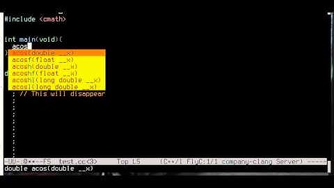 Showcasing a bug when company-mode and flycheck-mode are run at the same time.