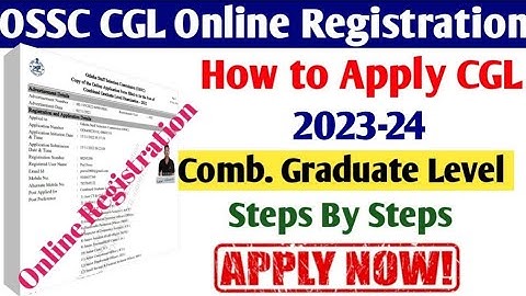 OSSC CGL 2023 Online Registration// How to apply ossc cgl 2023// Step By step// Apply in you Phone