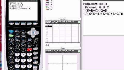 TI-84 area of triangle program