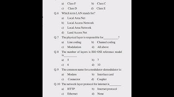#HSBTE Diploma 5th Semester Computer Engineering Sample Paper of Computer Networks