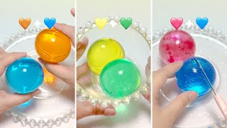 🧡+💙/💛+💚/💖+💙Tape Balloon DIY with Super Giant Orbeez and Nano Tape‼ - 🐸초초대왕개구리알 테이프풍선 만들기