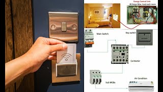 How To KEY CARD Work With Contactor? || Hotel Key Card Switch Easily Explained Wiring
