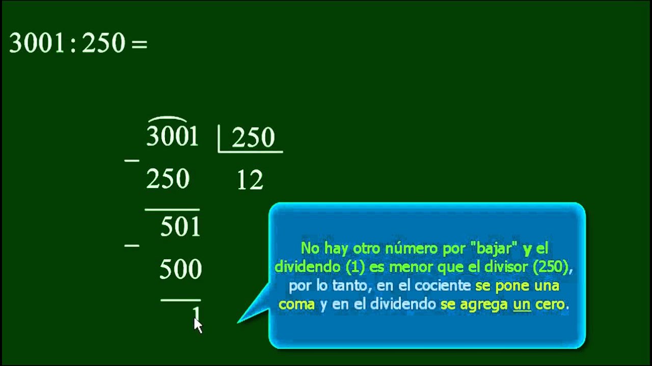 División de números naturales con cociente decimal (con dividendo mayor que el divisor) YouTube División de números naturales con cociente decimal (con dividendo mayor que el divisor) YouTube