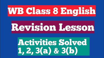 WB English Class 8/Revision Lesson/enGmaT Academy #english