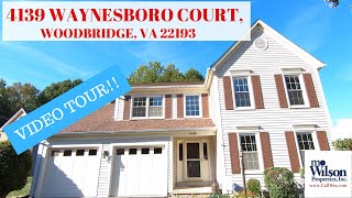 4139 Waynesboro Court Woodbridge, Va 22193 - Video Tour