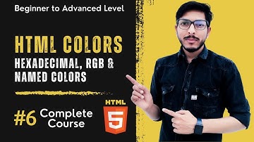 Html color: Part-6 Hexadecimal Colors, RGB Colors and Color name in Hindi Urdu