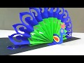 DIY- Peacock Popup Card, Pop-up Card, Peacock paper craft, art n craft, Peacock card, Peacock craft