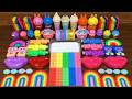 Mixing random into Glossy Slime | Relaxing Slime Videos | #satisfying creative bazar
