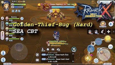 (GTB) Golden-Thief-Bug dungeon - Hard (SEA CBT run) | rox | Ragnarok X: Next Generation