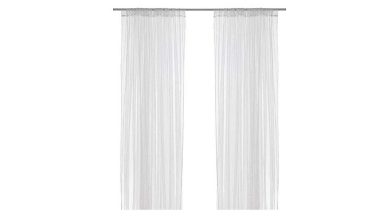 IKEA LILL mesh lace curtains, 8 panels (4 pairs) YouTube