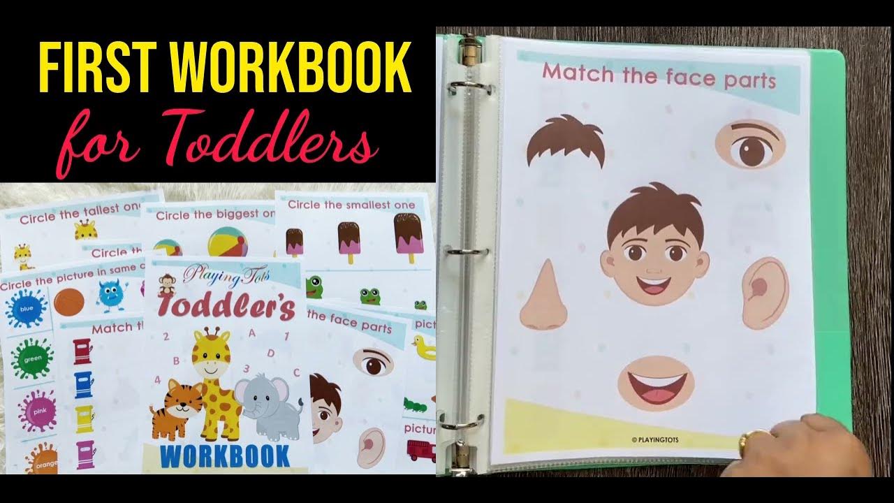 Toddler's First Workbook, Fun Worksheets, 2 years old worksheets, 3