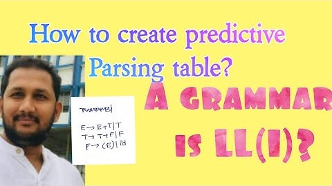 Predictive parsing table creation| A grammar is LL(1)?|Compiler design #parser #LL1