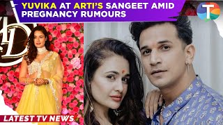 Yuvika Chaudhary’s FIRST appearance amid pregnancy rumours at Arti Singh’s sangeet