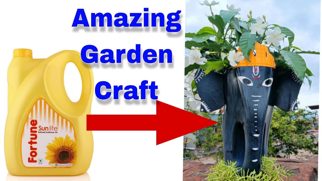 Amazing Ideas, Reuse your plastic oil can  /  Garden craft ideas /  खाली तेल के डिब्बे का इस्तेमाल ।